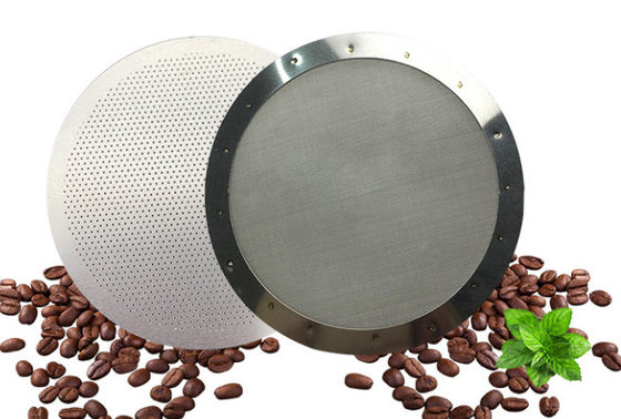 SS316 천공된 커피 스틸 메쉬 필터 디스크 마이크로 구멍 에칭