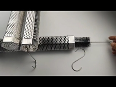 스테인레스 스틸 구멍 뚫린 펠릿 BBQ 흡연 튜브 얼룩