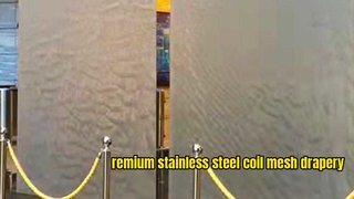 스테인레스 스틸 워터 커튼 금속 메쉬 코일 휘장