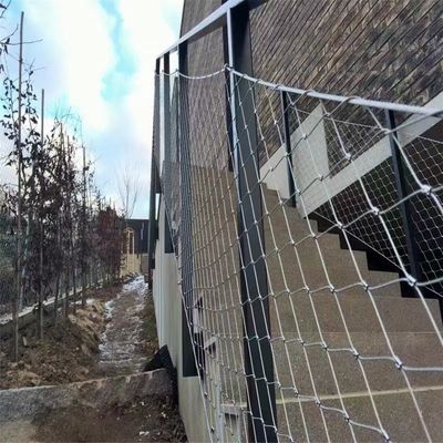 안전 네팅용 다이아몬드 홀이 있는 유연하고 내구성이 뛰어난 304 스테인리스 스틸 케이블 메쉬