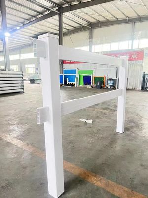 ASTM PVC 말 농장 울타리 2 레일 하얀 회색
