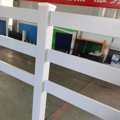 흰색 PVC 비닐 농장 울타리 3 레일 4 레일 4ft 5ft