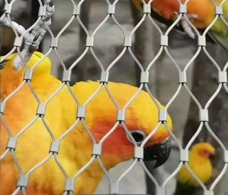 2mm 케이블 로프 50X50mm 개구부 스테인리스 스틸 로프 메쉬 (충격 흡수, 날카로운 모서리 없음, 방화 기능 포함) 동물원 울타리용