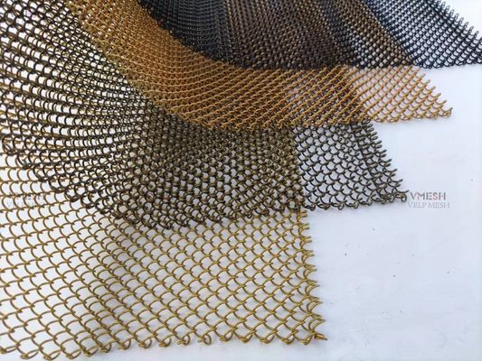 스테인레스 스틸 건축적 크림드 와이어 맷 12x12mm 구멍 크기