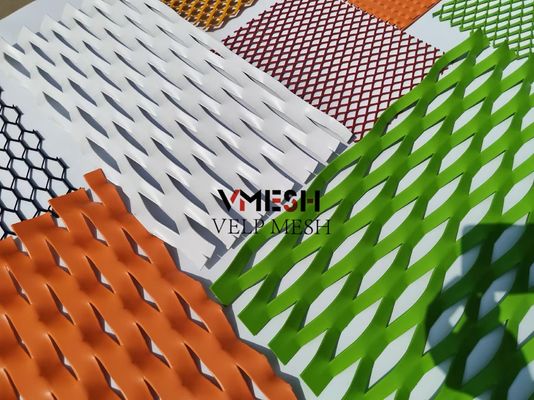 PVDF 알루미늄 정면 메쉬 빌드 금속 확장 판 외면 클래싱
