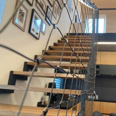 경량 방청 보안 울타리 스테인리스 스틸 와이어 로프 메쉬, 다이아몬드 홀 모양