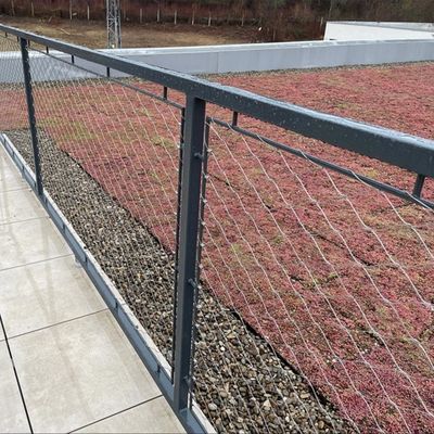 건축 다이아몬드 유연 스크린 동물원 동물 인클로저 안전을 위한 스테인리스 스틸 케이블 로프 메쉬