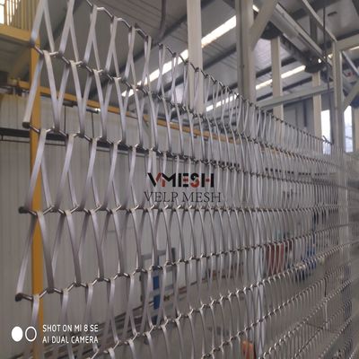 PVDF 스테인리스 스틸 장식용 크림 튜브 메시 인테리어 디자인