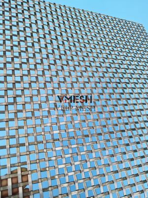 Antique Brass Flat Wire Stainless Steel Crimped Woven Mesh Decorative Woven Mesh Panels for Cabinet Door Inserts and Architectural Crimped Mesh Grilles