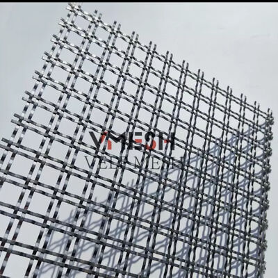 Antique Brass Flat Stainless Steel Wire Decorative Crimped Woven Wire Mesh Panels Grilles