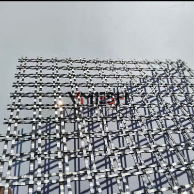 건축 스테인리스 주름을 잡은 메시 장식적인 길쌈된 철사 금속 철망판