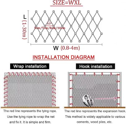 난간 채움 외벽 마감용 건축용 와이어 로프 메쉬