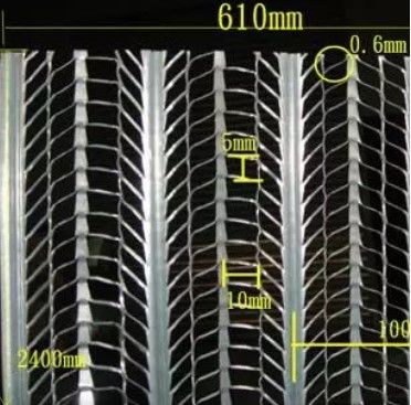 내부 벽용 내식성 및 내화성을 갖춘 아연 도금 강철 팽창 금속 라스