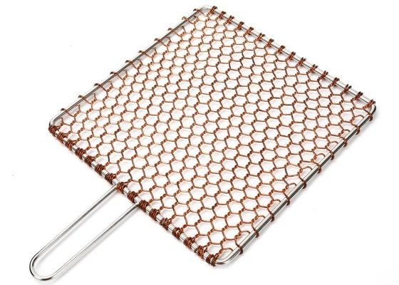 스테인리스 스틸 316 BBQ Grill Mesh Fish Roasting Basket