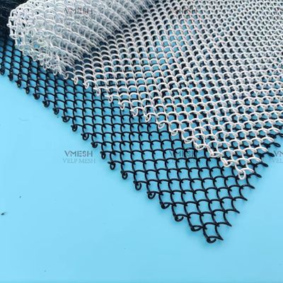 1.2mm 간격 체인 연결 장식적인 커튼 건축 철망사