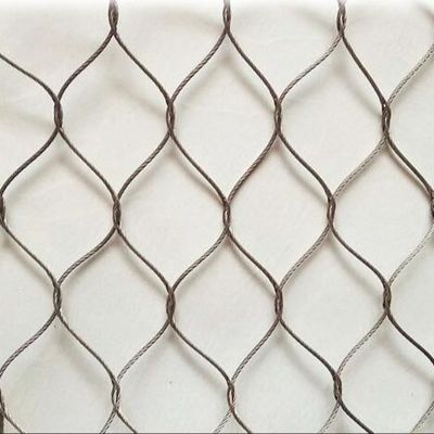 1.5mm/2mm/2.5mm 와이어 직경 및 25*25mm/30*30mm/50*50mm 메쉬 오프닝을 갖춘 장식용 수제 스테인리스 스틸 와이어 케이블 메쉬 (조류 사육장 네트 및 동물원 메쉬용)