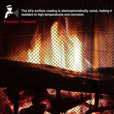 조절 가능한 단일 패널 실버 색상 강철 재질 튼튼한 벽난로 메쉬 스크린 커튼