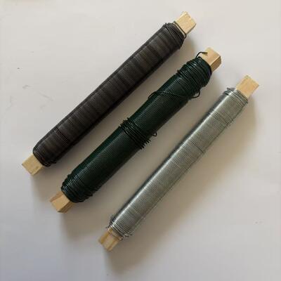 꽃 꽃다발 짙은 녹색 검정을 위한 꽃 바인드 와이어 DIY 포장 꽃집 와이어