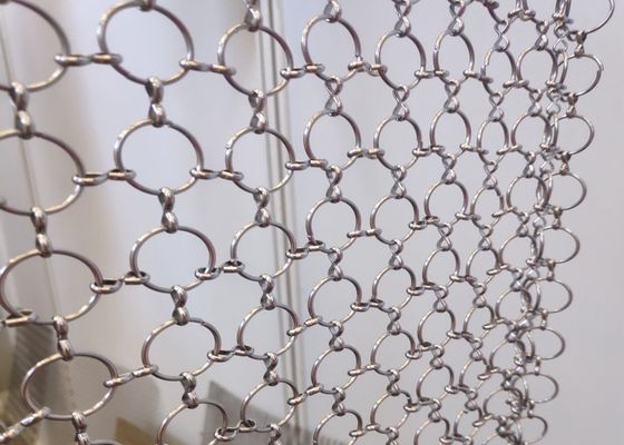 금 내화성이 있는 Chainmail 링 메쉬 커튼 3.8mm-50mm 조리개
