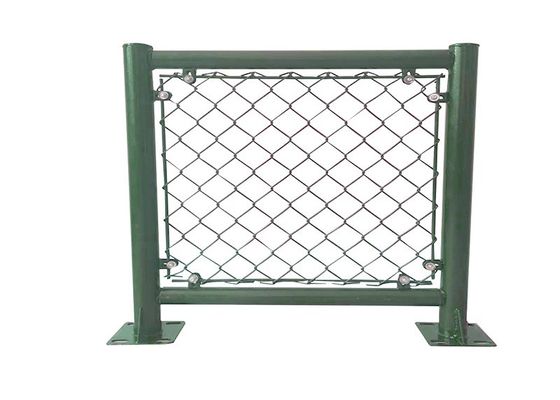 녹색 검정 6 Ft 직류 전기를 통한 체인 연결 담 2.0mm 2.5mm 사이클론 철사 담