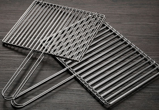스테인리스 스틸 바베큐 그릴 바스켓 (생선 및 고기용)